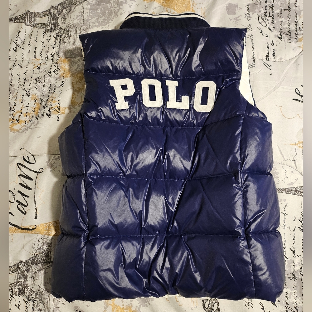 Polo reversable Navy Blue and white Puffer Vest